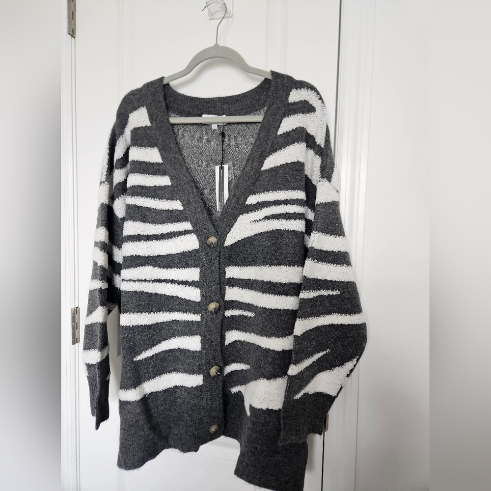 NWT Michael Stars $228 Los Angeles Nell Cardigan Long Sleeve Button Front SZ 2X